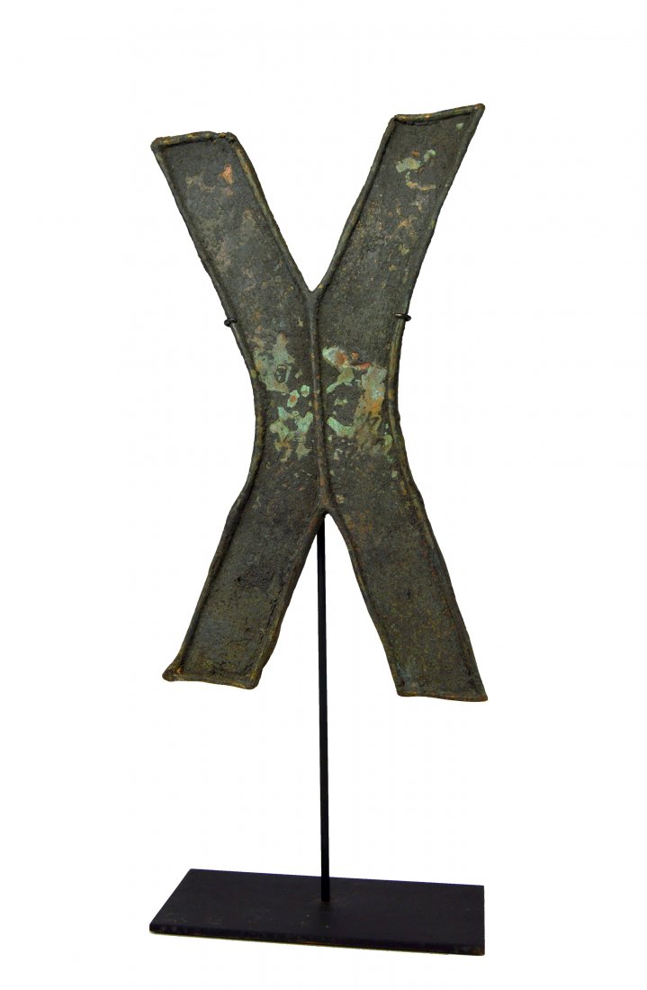 Very Old Large Bronze Handa Currency Cross from Congo (1 of 4)