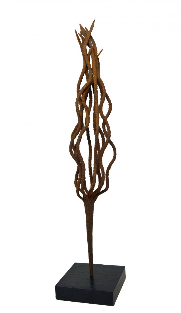 Yoruba Iron Staff with Wavy Serpent Form (1 of 4)