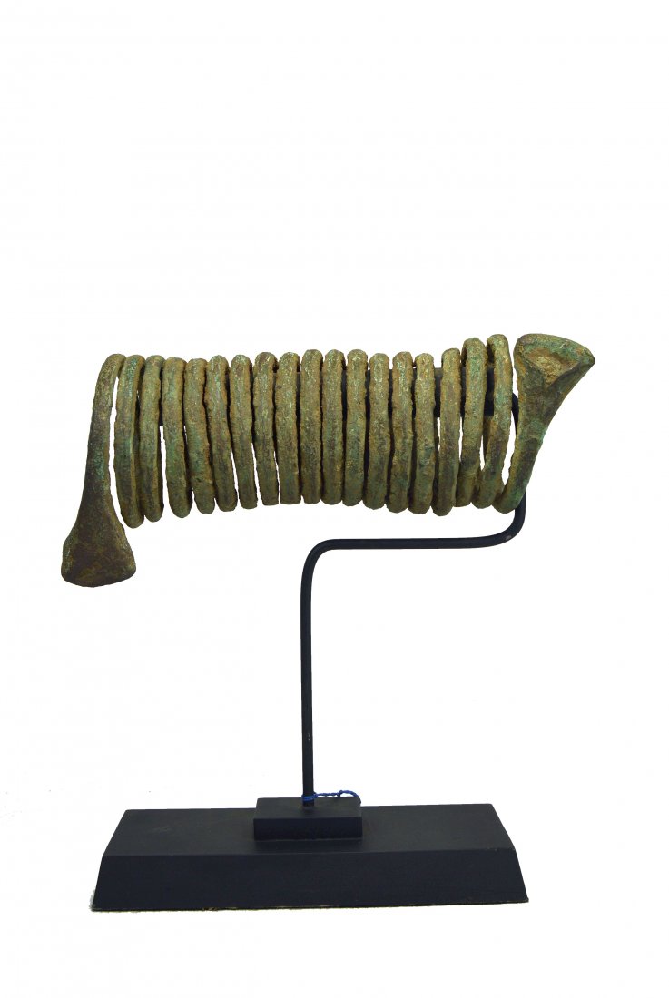 A Fine Old Igbo Currency Coil on stand (1 of 5)