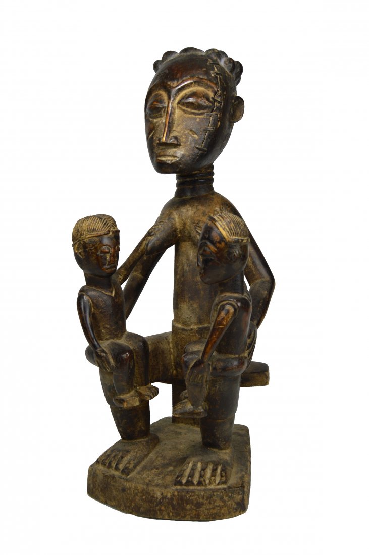 Attie African Maternity Sculpture Mother & 2 Children (1 of 6)