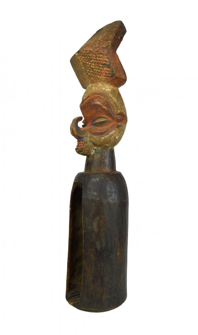 A Fine Old Yaka Slit Drum with Ancestor face (1 of 6)