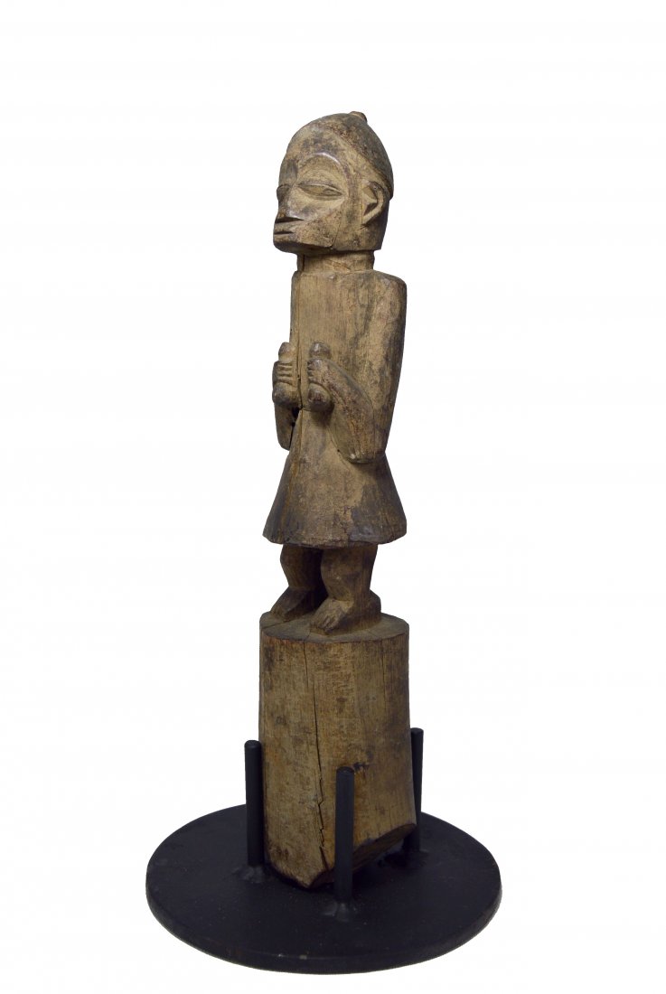 Old Yoruba Shango Cult staff with Devotee, African Art (1 of 6)