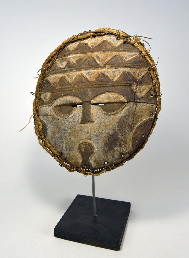 A Bateke Disc shaped mask, African Art (1 of 1)