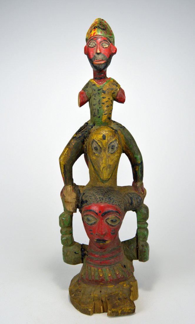 Old Ibibio Janiform Headdress, African Art (1 of 5)