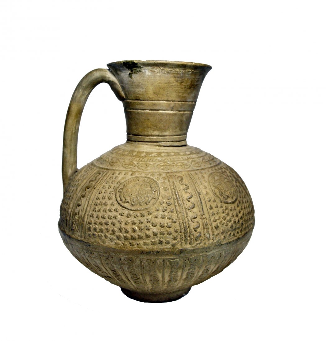 Ancient Terracotta vessel with Designs (1 of 9)