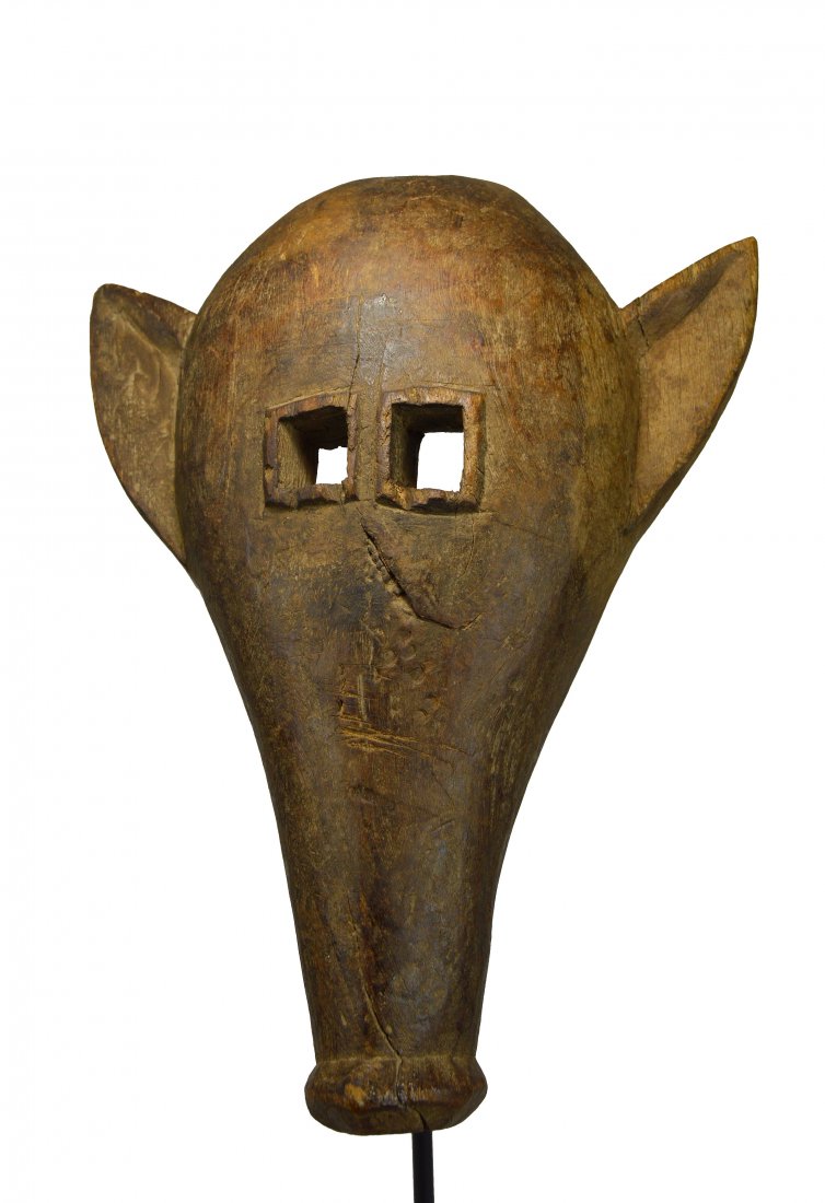 Old Bamana Kore Society Zoomorphic Pig African Mask (1 of 11)