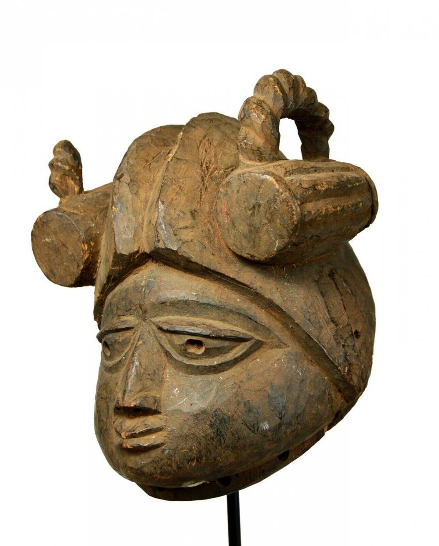 Old Yoruba Gelede Mask with DunDun Talking drums (1 of 8)