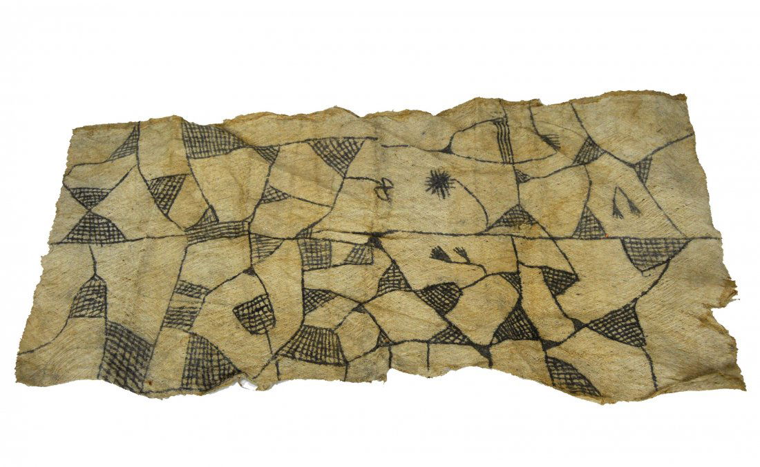 Mbuti Pygmy Bark cloth collected by Jean Pierre Hallet (1 of 4)