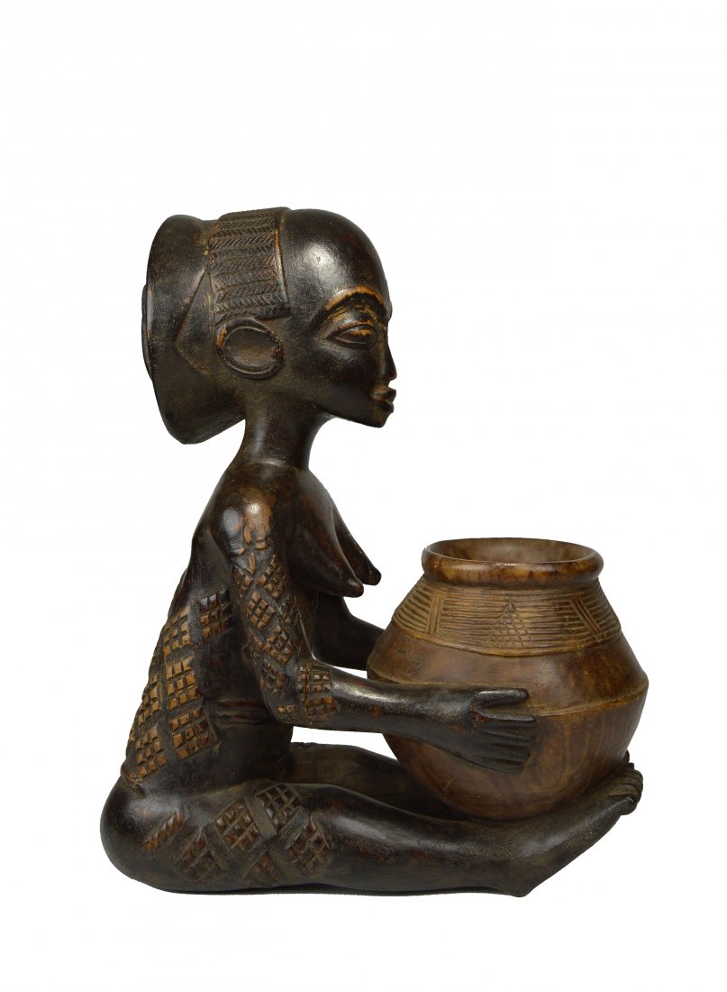 Gorgeous Luba Mboko Bowl Bearer Divination Object (1 of 8)