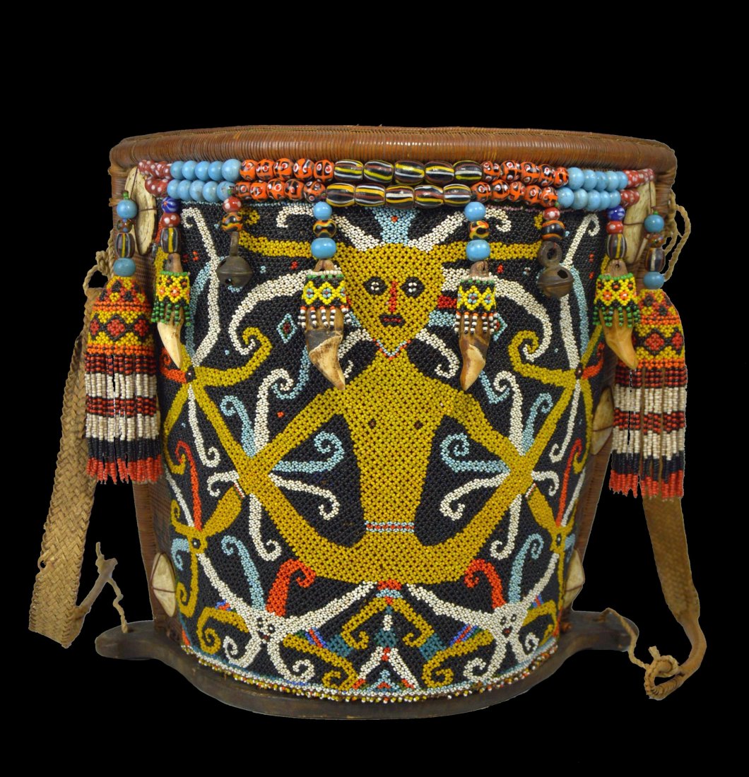 Fantastic Dayak Beaded Baby Carrier Basket Jan 25, 2020 TRIBAL GATHERINGS in PA