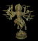 Huge Bronze Vishnu Hindu Sculpture with 8 Arms