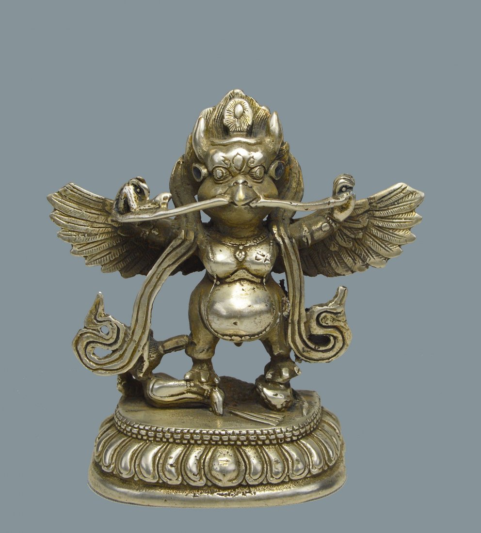 Silver Plated Bronze Garuda The God of Birds, Hindu Art (1 of 6)