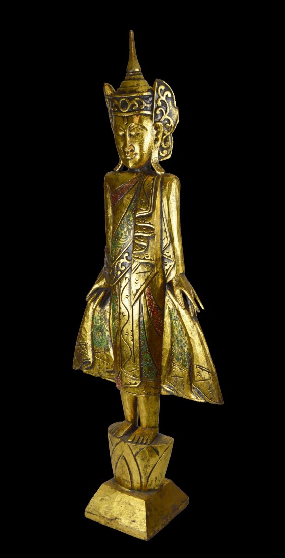 Huge Carved wooden Buddha statue, Great Decor Piece (1 of 8)