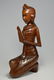 A Serene Carved Wooden Praying Balinese Woman - 2