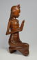 A Serene Carved Wooden Praying Balinese Woman - 5