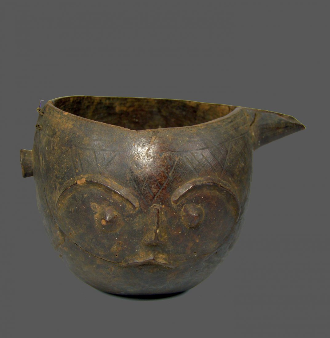 Old Shi Wooden Vessel with Face , African Art & Form (1 of 1)