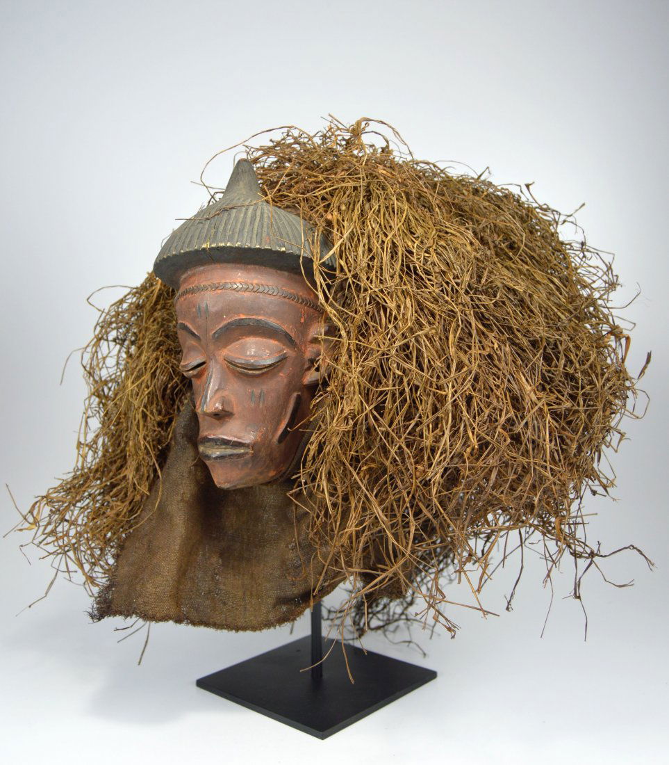 A Chokwe Dance mask with large coiffure, African Art (1 of 4)