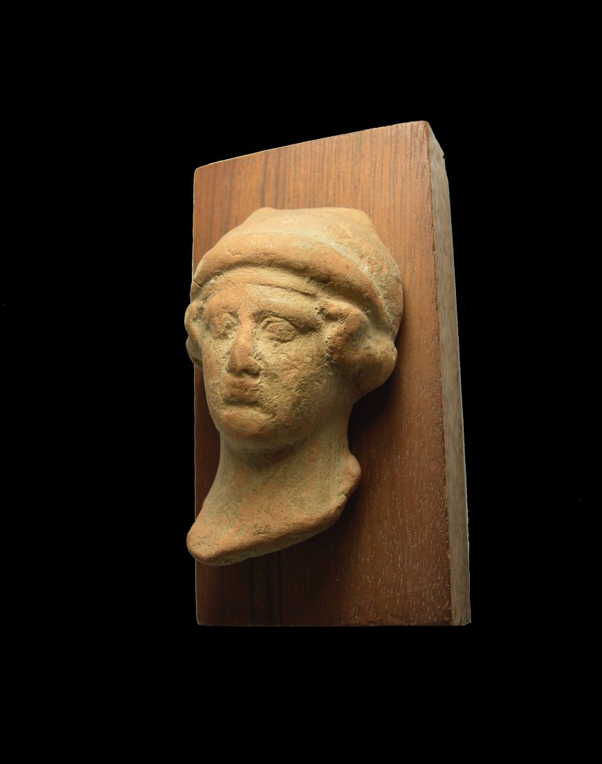 Greek terracotta head of a youth ca 400 BC (1 of 4)