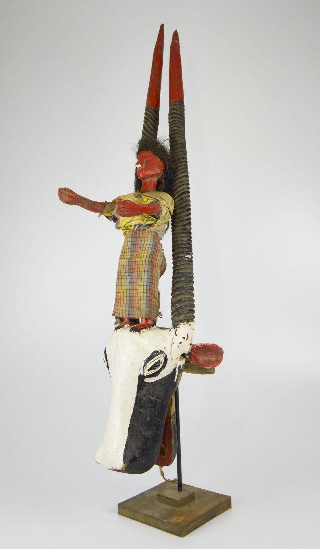 Monumental Bamana Marionette mask Antelope w/ Ancestor (1 of 7)