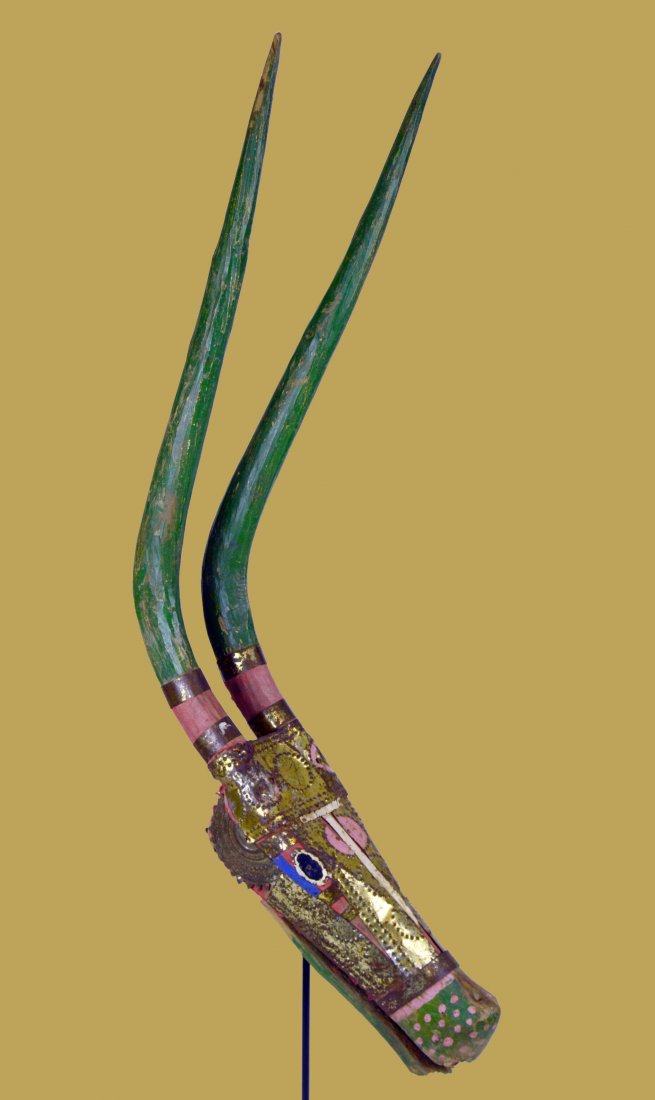 Enormous Bamana Antelope mask with Field Use (1 of 11)