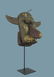 Old Dayak Mask with articulated Jaw, Indonesian Tribal