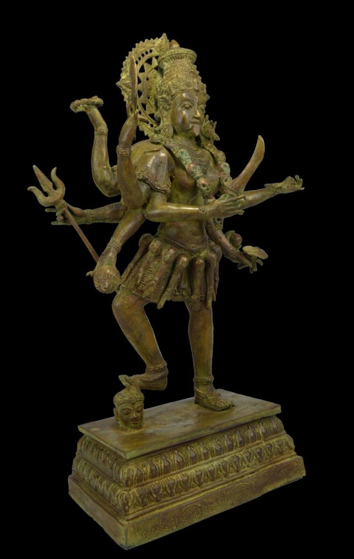 Huge Bronze Kali Goddess Sculpture, Hindu Deity (1 of 7)