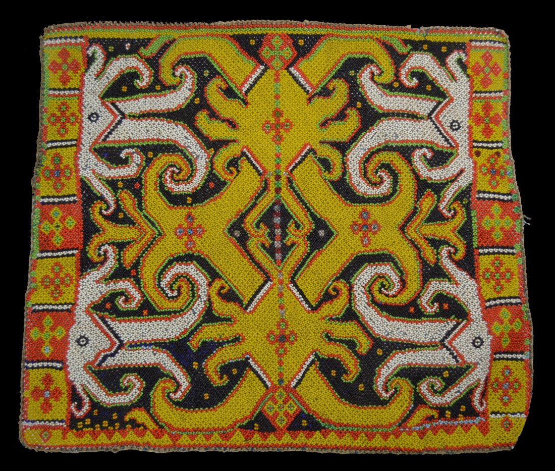 A Rare Old Dayak Beaded Panel Field collected 1975 (1 of 1)