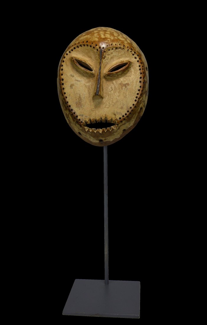 A Lega Bwami Society Mask on Tall stand (1 of 7)