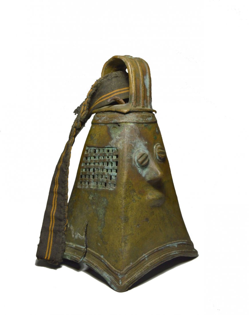 Rare Old Yoruba Bronze OMO Ceremonial Bell Ex~ Dr Healy (1 of 6)