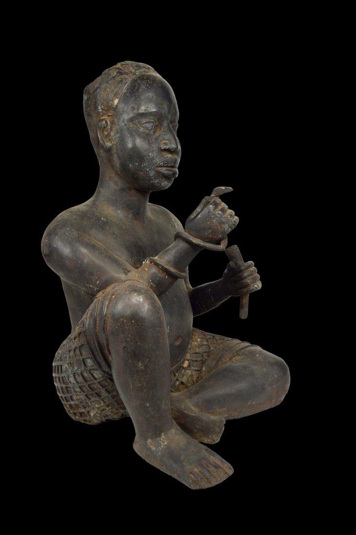 Large Yoruba Bronze Sculpture of a Shaman Priest (1 of 11)