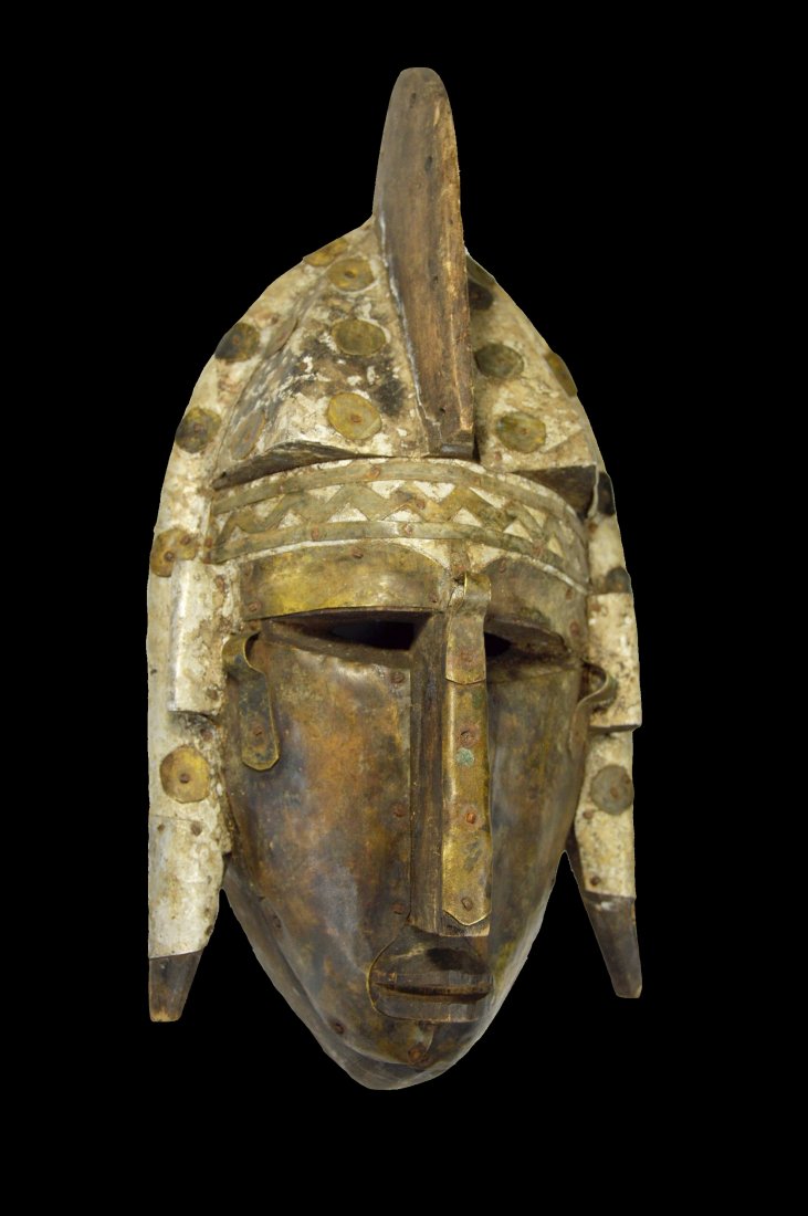 Bamana / Marka Hammered Brass Covered Mask (1 of 6)
