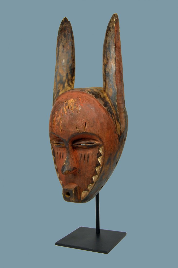 A Red Pende mask with Tall Ears (1 of 8)