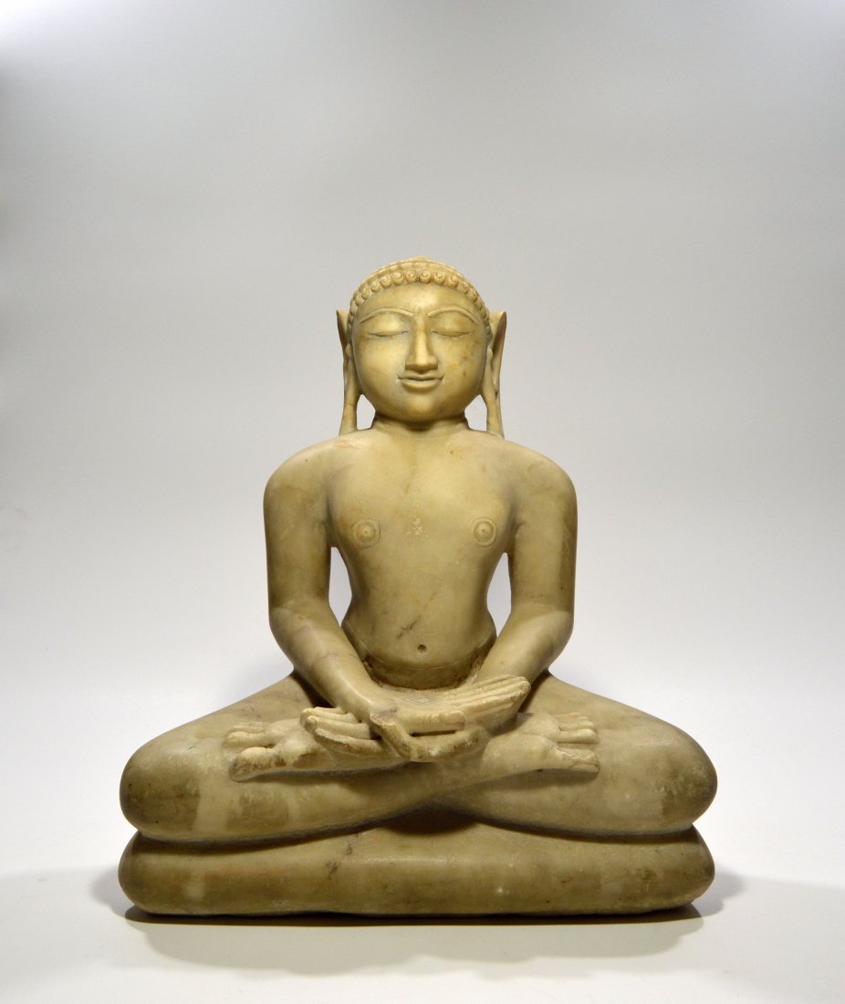 A Large Antique Jain style Marble Buddha (1 of 11)