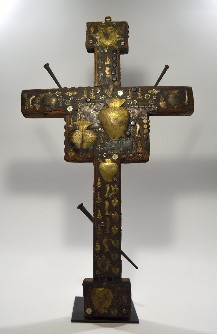 Antique Milagro Mexican Folk Art Cross (1 of 6)