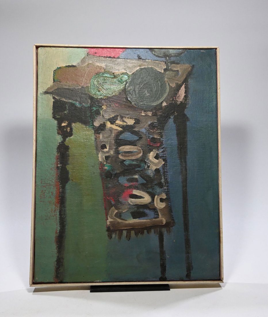 Wedding Day Abstract Oil painting Edgar Hatten 1959 (1 of 5)