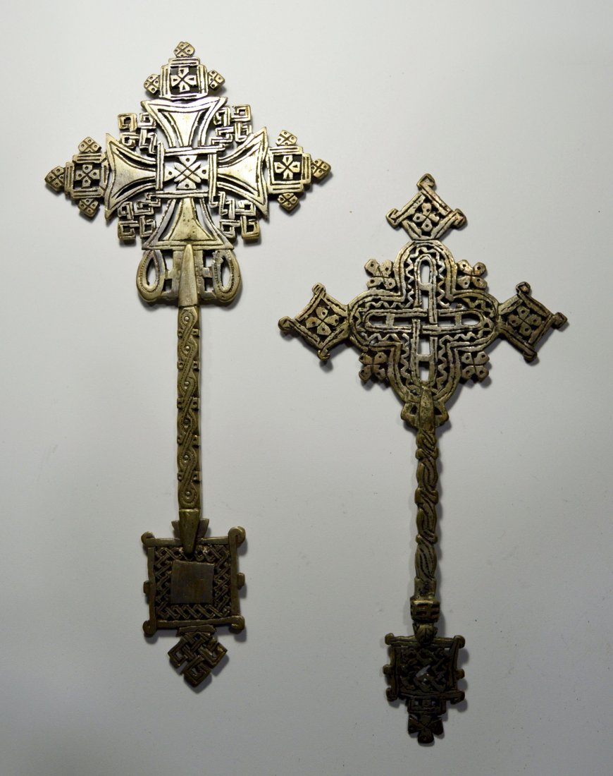 A pair of Ethiopian Procession Crosses (1 of 4)
