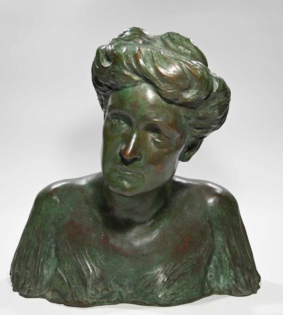 Antique Bronze Bust of Madame Curie (1 of 5)