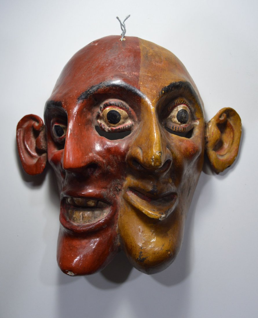 Antique Mexican Duality festival Mask (1 of 4)