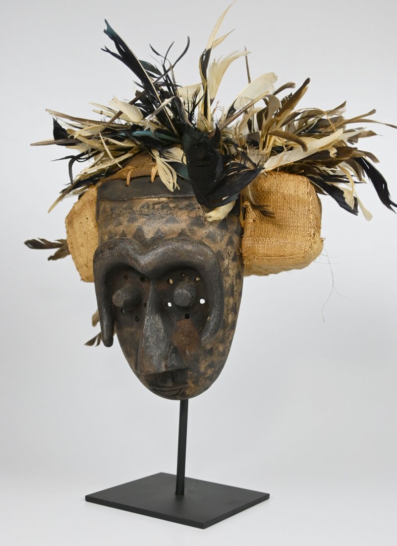 Kuba African mask with Feather Headdress Ex Scheinberg (1 of 5)