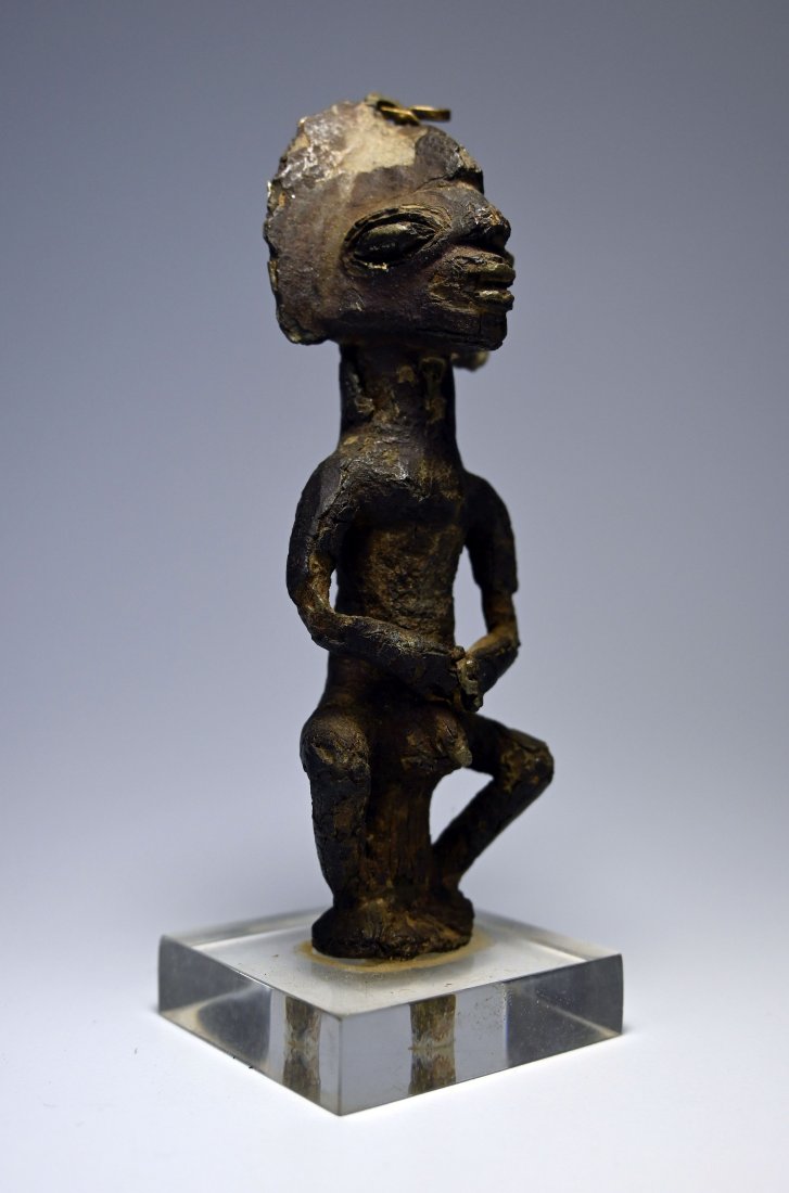 Rare Yoruba Obgoni Bronze staff finial collected 1965 (1 of 4)