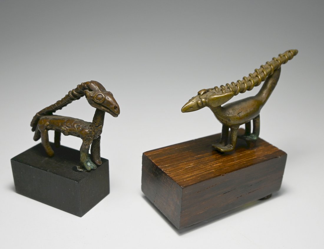 Two Akan Antelope Gold Weights Ex J.J. Klejman 1968 (1 of 6)
