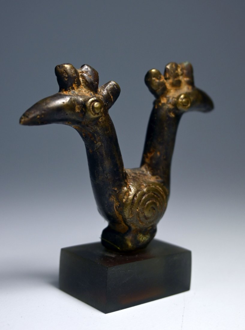 Double Avian Ashanti Bronze Gold Weight (1 of 4)