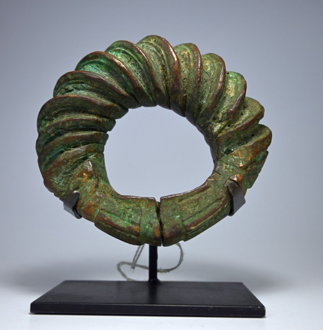 A Dogon Bronze Bracelet in Twisted Form Ex Dr Healy (1 of 5)