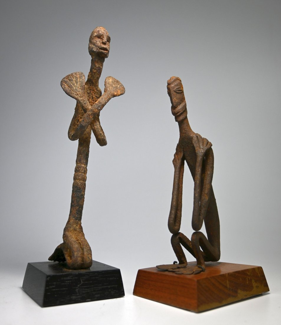 Pair of Old Dogon Iron Nommo Cult Figures, Ex Dr Healy (1 of 6)