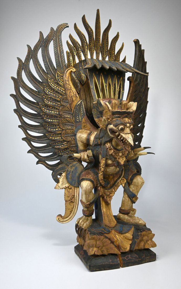Fierce Garuda Wood Sculpture from Jackfruit Wood (1 of 7)
