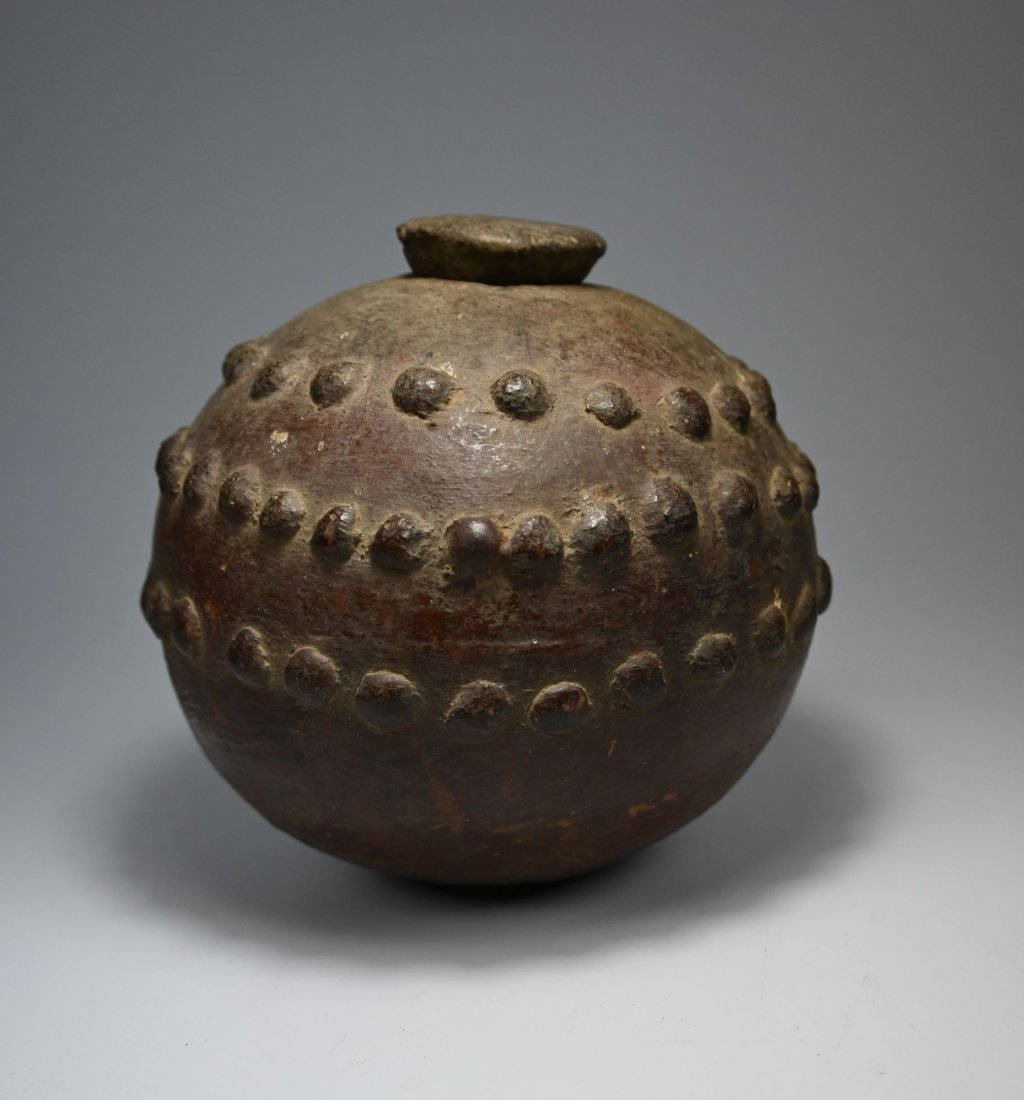 A Lobi Terracotta Vessel with Lid, Ex Hesse Galleries (1 of 7)