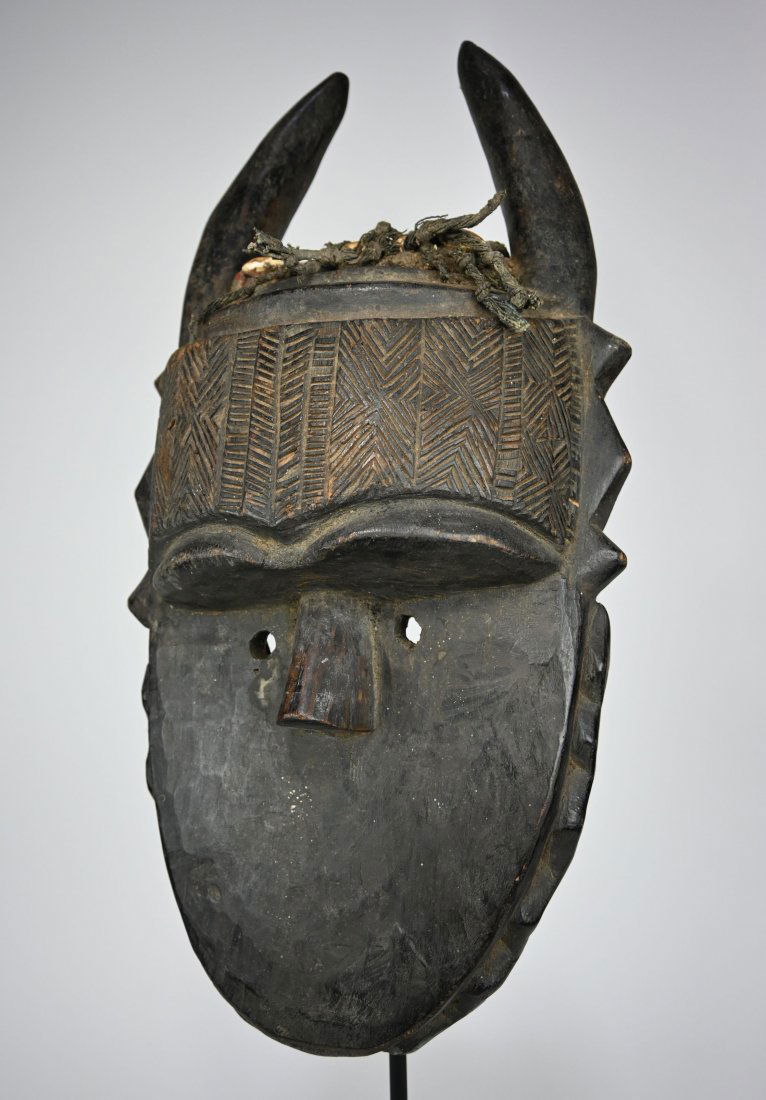 Dramatic Toma Mask with Serpents Field Collected 1960's (1 of 8)