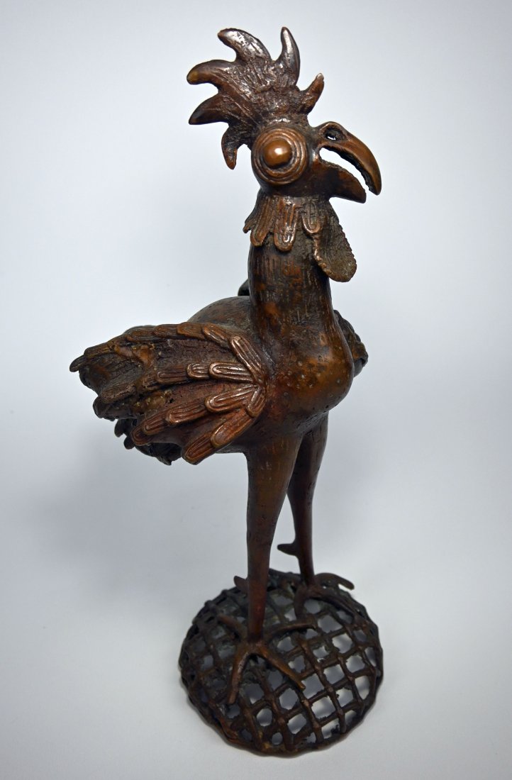A Benin or Yoruba Bronze Rooster (1 of 5)