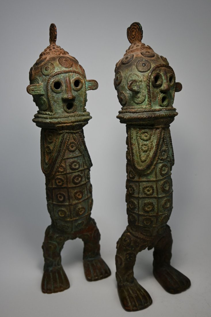 A Stylized Mambila Couple in Bronze , African Art (1 of 6)