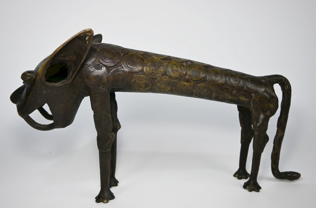 Ashanti Bronze Leopard Sculpture, African Art (1 of 5)